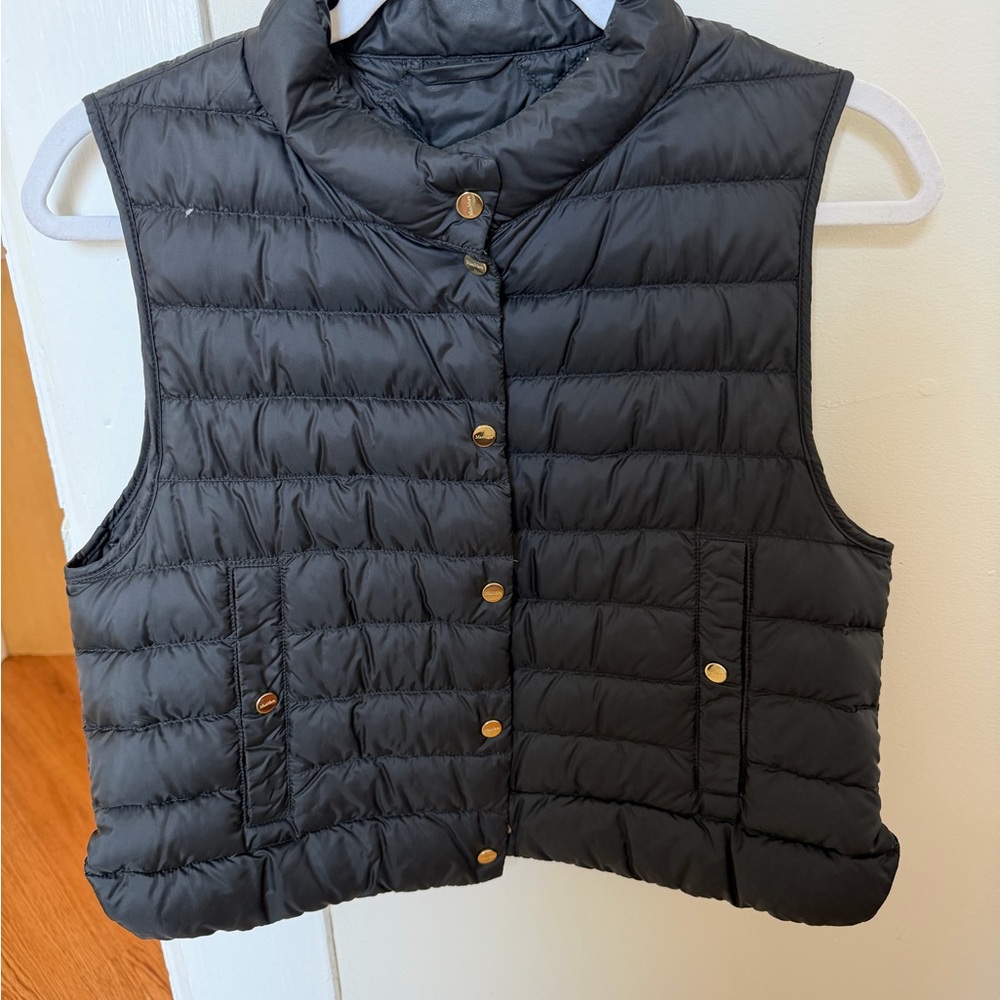 MaxMara Dark Blue Puffer Vest (The Cube)